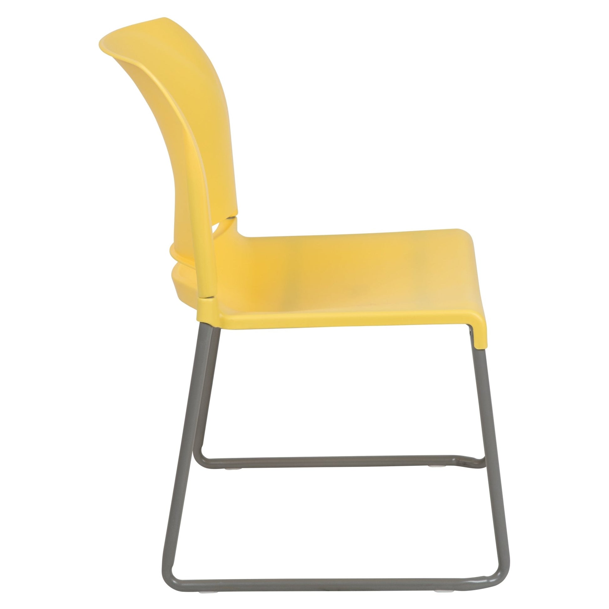 HERCULES Series Full Back Contoured Stack Chair with Gray Powder Coated Sled Base - 880 lb. Capacity by Flash Furniture - SchoolOutlet