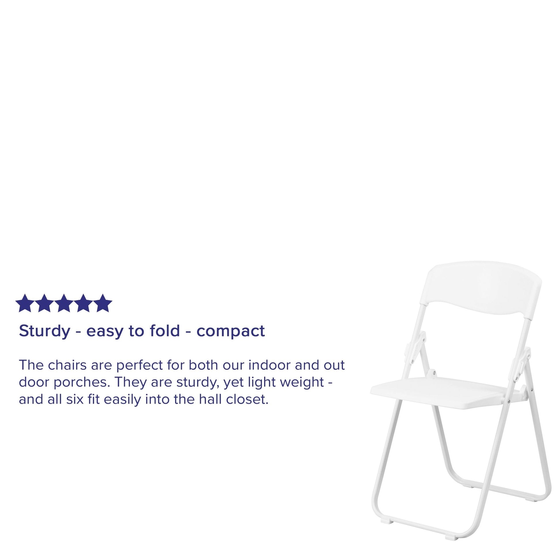 HERCULES Series White Plastic Folding Chair with Built - in Ganging Brackets, Heavy Duty 500 lb. Capacity by Flash Furniture - SchoolOutlet
