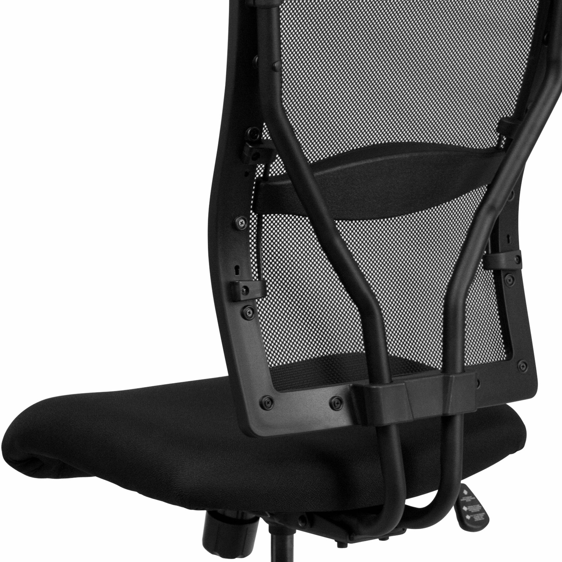 HERCULES Series Big & Tall Executive Swivel Ergonomic Office Chair, Black Mesh - 400 lb. Rated by Flash Furniture - SchoolOutlet