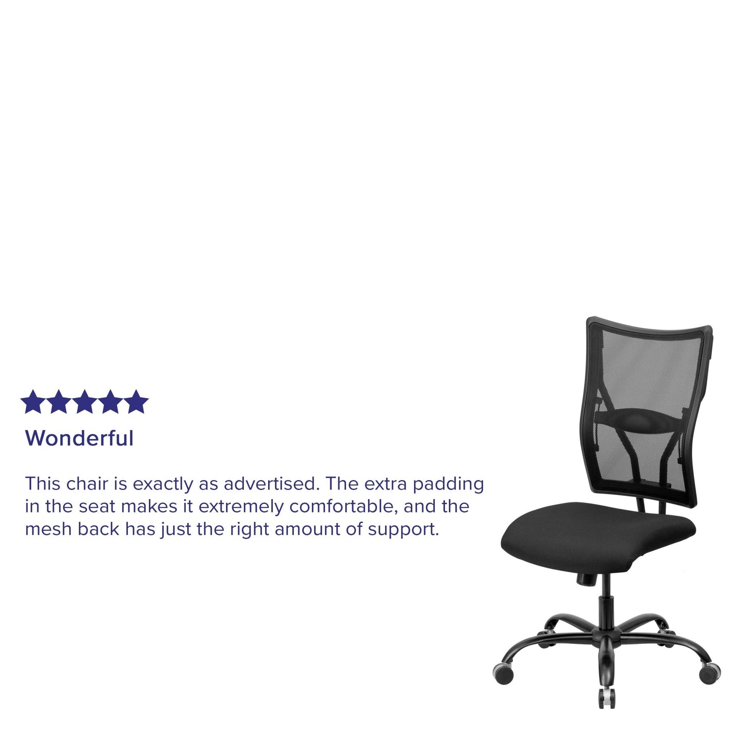 HERCULES Series Big & Tall Executive Swivel Ergonomic Office Chair, Black Mesh - 400 lb. Rated by Flash Furniture - SchoolOutlet