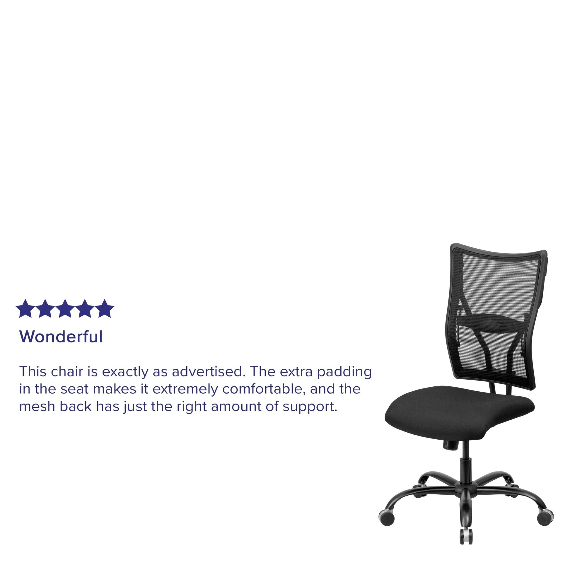 HERCULES Series Big & Tall Executive Swivel Ergonomic Office Chair, Black Mesh - 400 lb. Rated by Flash Furniture - SchoolOutlet