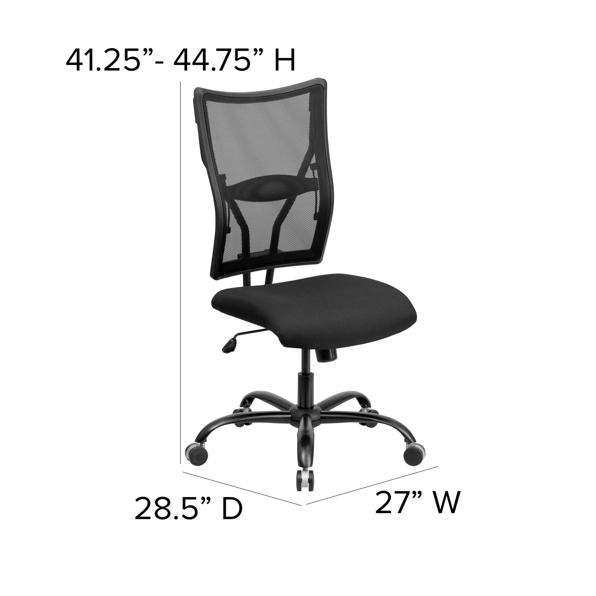 HERCULES Series Big & Tall Executive Swivel Ergonomic Office Chair, Black Mesh - 400 lb. Rated by Flash Furniture - SchoolOutlet