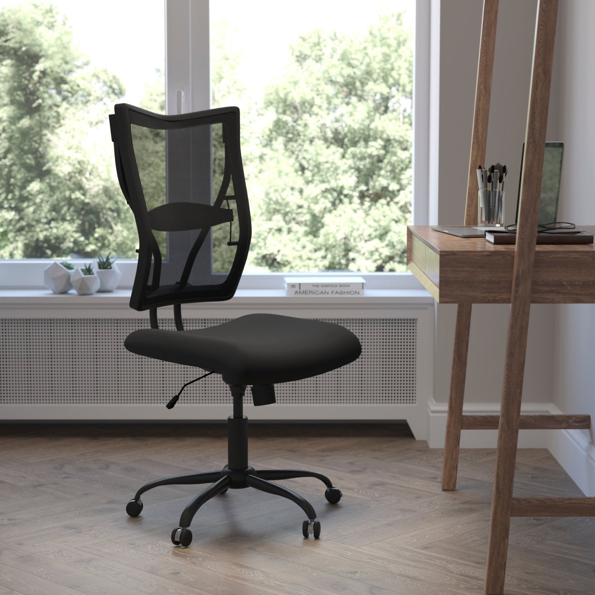 HERCULES Series Big & Tall Executive Swivel Ergonomic Office Chair, Black Mesh - 400 lb. Rated by Flash Furniture - SchoolOutlet