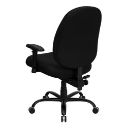HERCULES Series Big & Tall Black Fabric Executive Ergonomic Office Chair with Adjustable Back and Arms - 400 lb. Rated by Flash Furniture