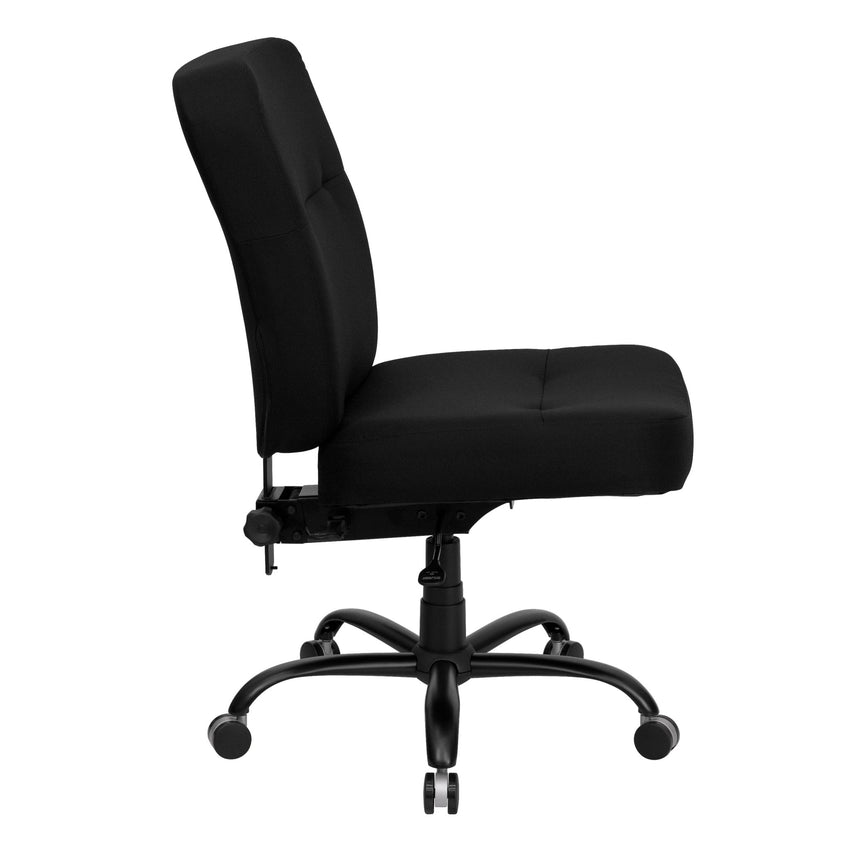 HERCULES Series Big & Tall Black Fabric Executive Swivel Ergonomic Office Chair with Rectangular Back - 400 lb. Rated by Flash Furniture - SchoolOutlet