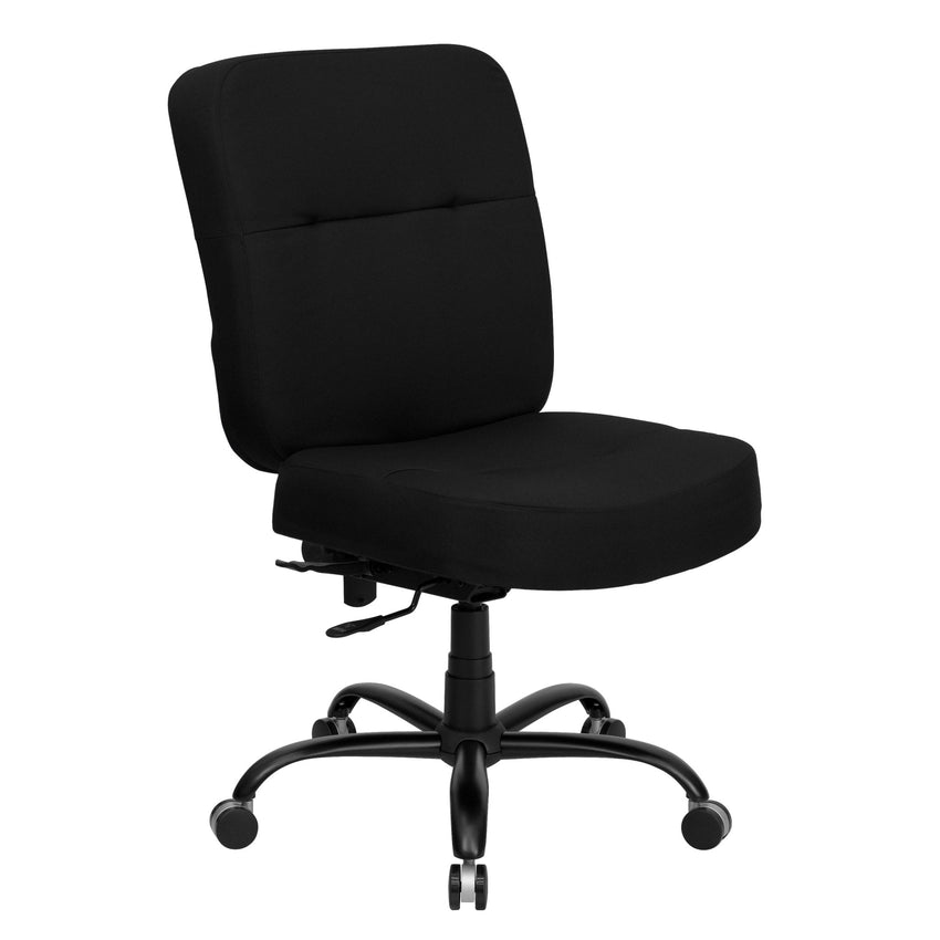HERCULES Series Big & Tall Black Fabric Executive Swivel Ergonomic Office Chair with Rectangular Back - 400 lb. Rated by Flash Furniture - SchoolOutlet