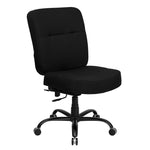 HERCULES Series Big & Tall Black Fabric Executive Swivel Ergonomic Office Chair with Rectangular Back - 400 lb. Rated by Flash Furniture - SchoolOutlet