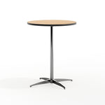 Lars 24'' Round Wood Cocktail Table with Adjustable Height from 30