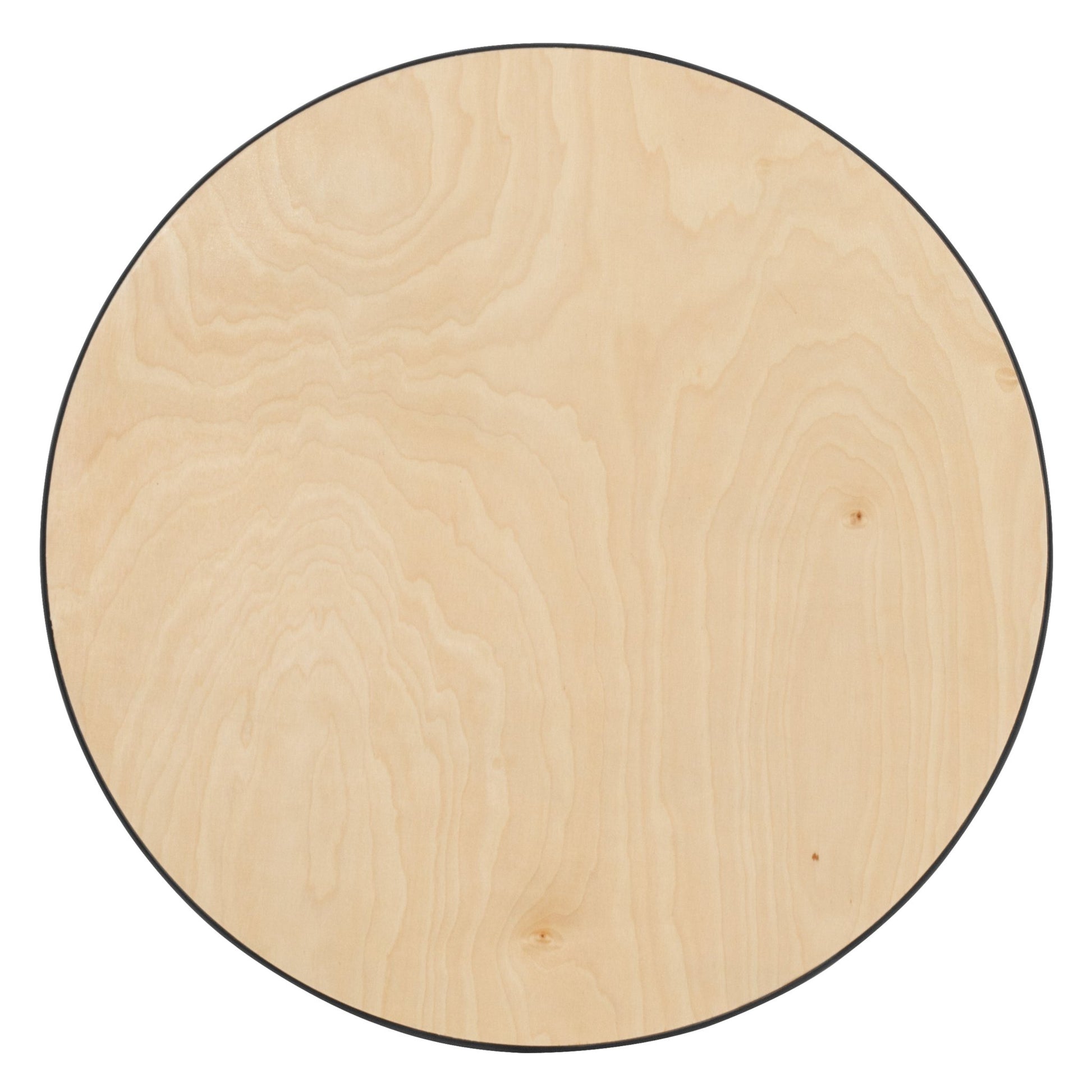 Lars 30'' Round Wood Cocktail Table with Adjustable Height from 30" - 42"H by Flash Furniture - SchoolOutlet