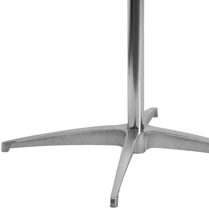 Lars 30'' Round Wood Cocktail Table with Adjustable Height from 30" - 42"H by Flash Furniture - SchoolOutlet