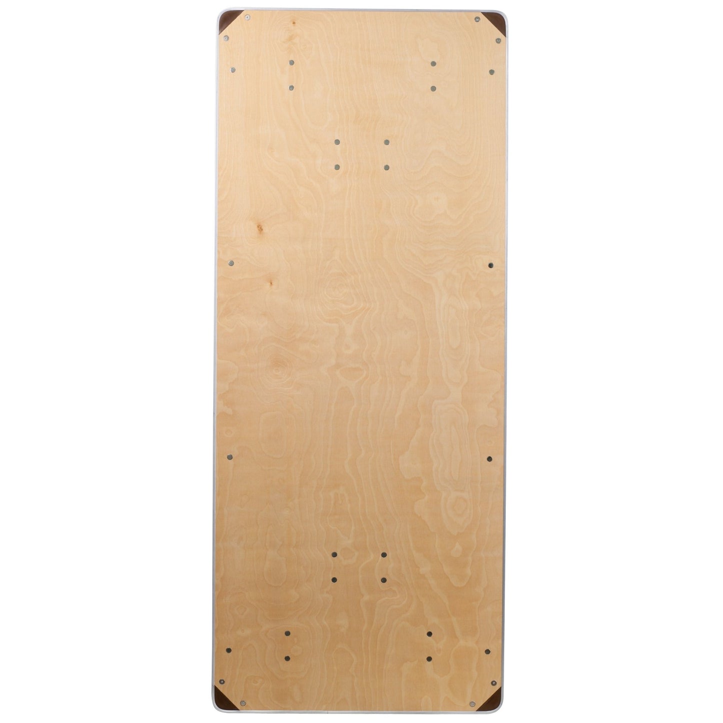 Fielder 6 - Foot Rectangular Folding Banquet Table Heavy Duty Birchwood with Metal Edges and Protective Corner Guards by Flash Furniture - SchoolOutlet