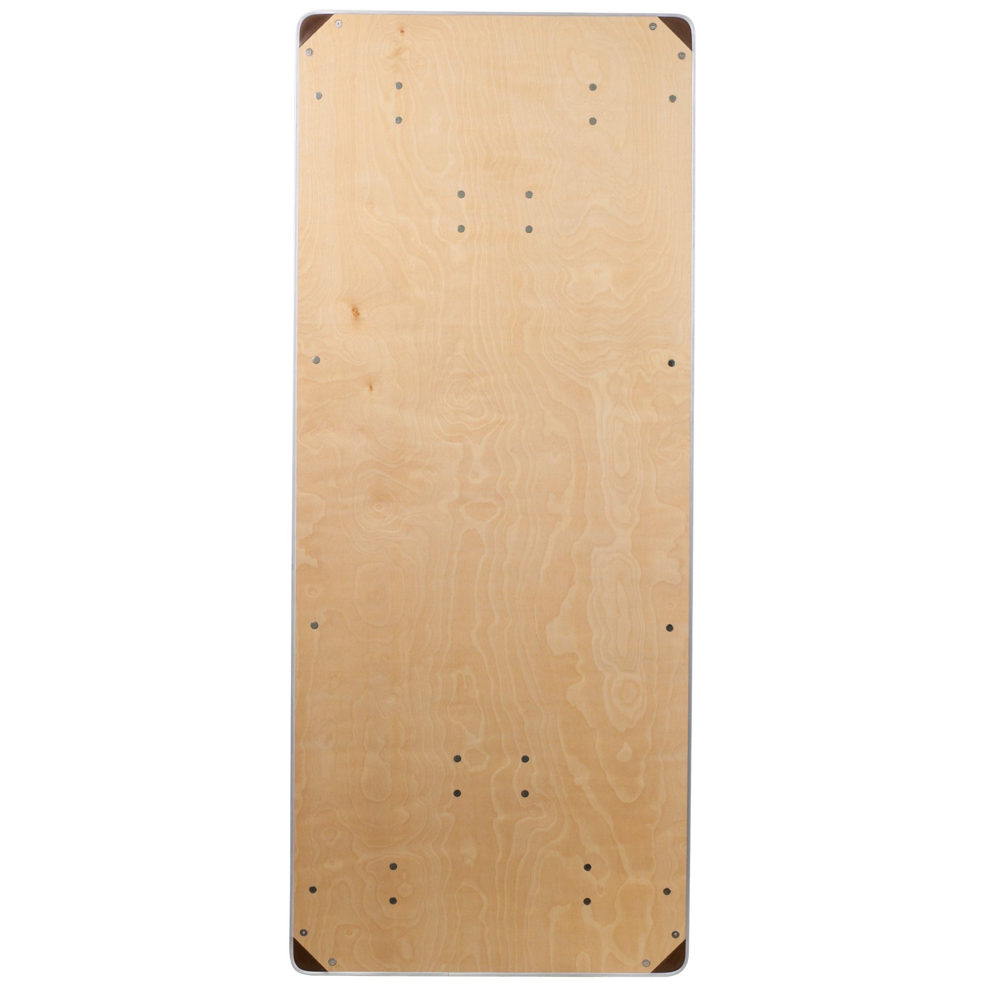 Fielder 6 - Foot Rectangular Folding Banquet Table Heavy Duty Birchwood with Metal Edges and Protective Corner Guards by Flash Furniture - SchoolOutlet
