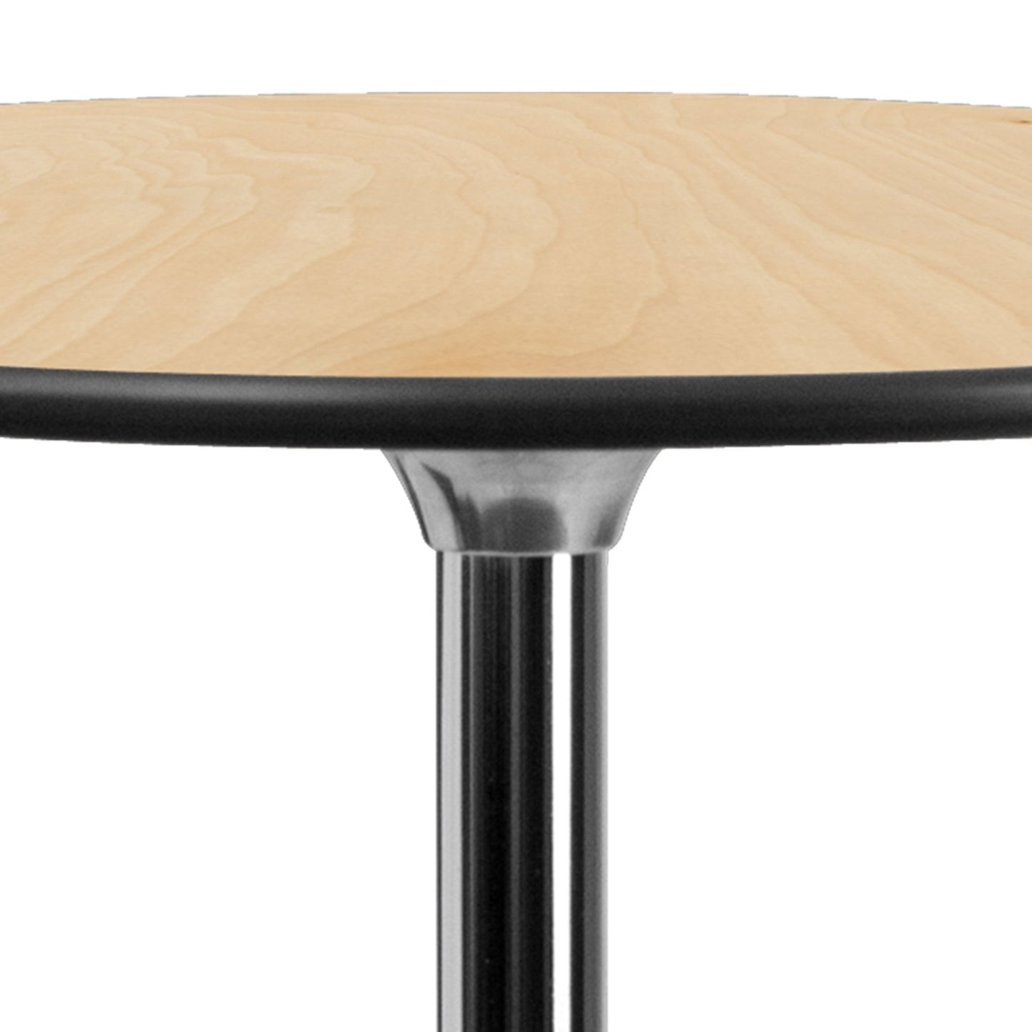 Lars 36'' Round Wood Cocktail Table with Adjustable Height from 30" - 42"H by Flash Furniture - SchoolOutlet