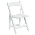 HERCULES Series White Wood Folding Chair with Vinyl Padded Seat by Flash Furniture - SchoolOutlet