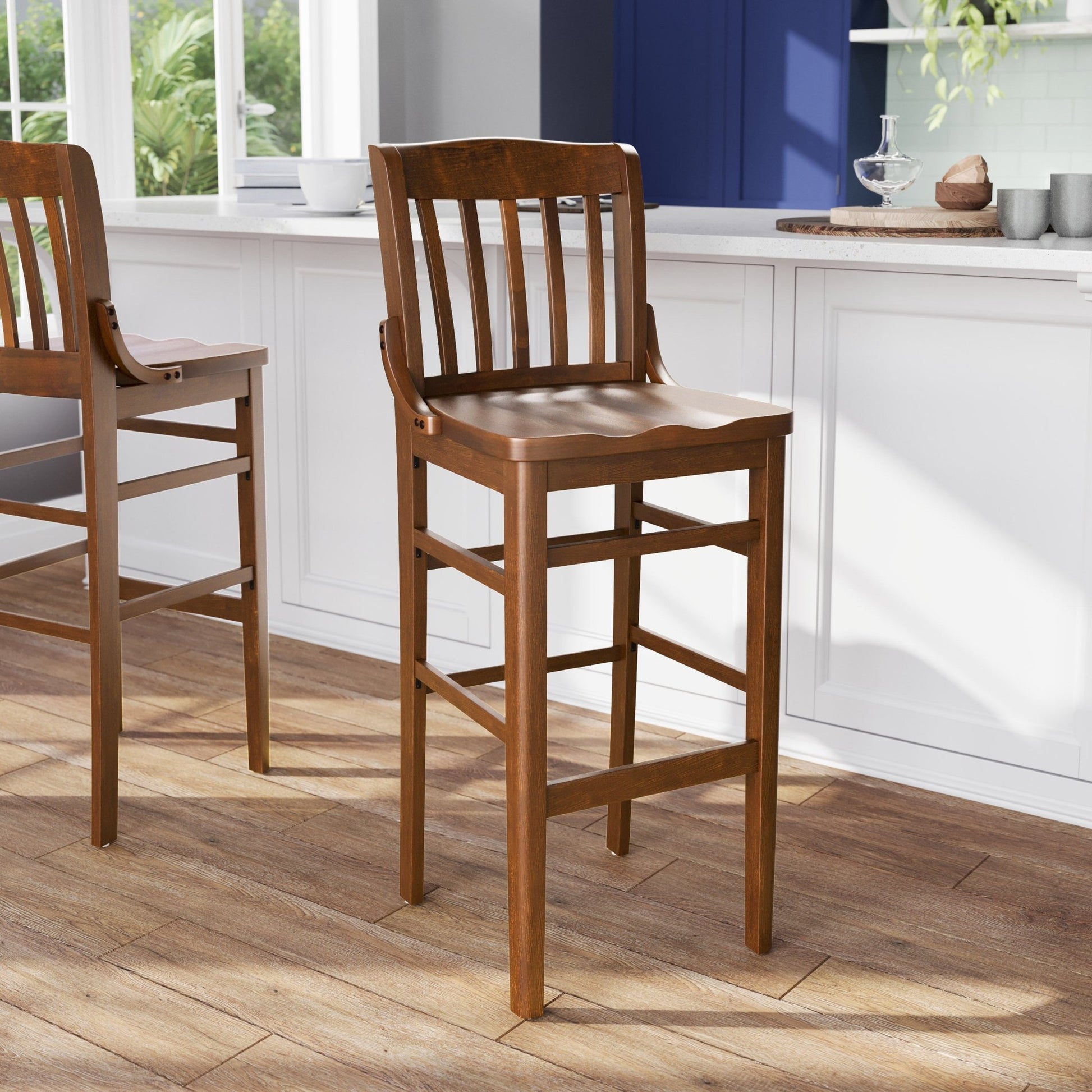 HERCULES Series Restaurant Barstool School House Back by Flash Furniture - SchoolOutlet