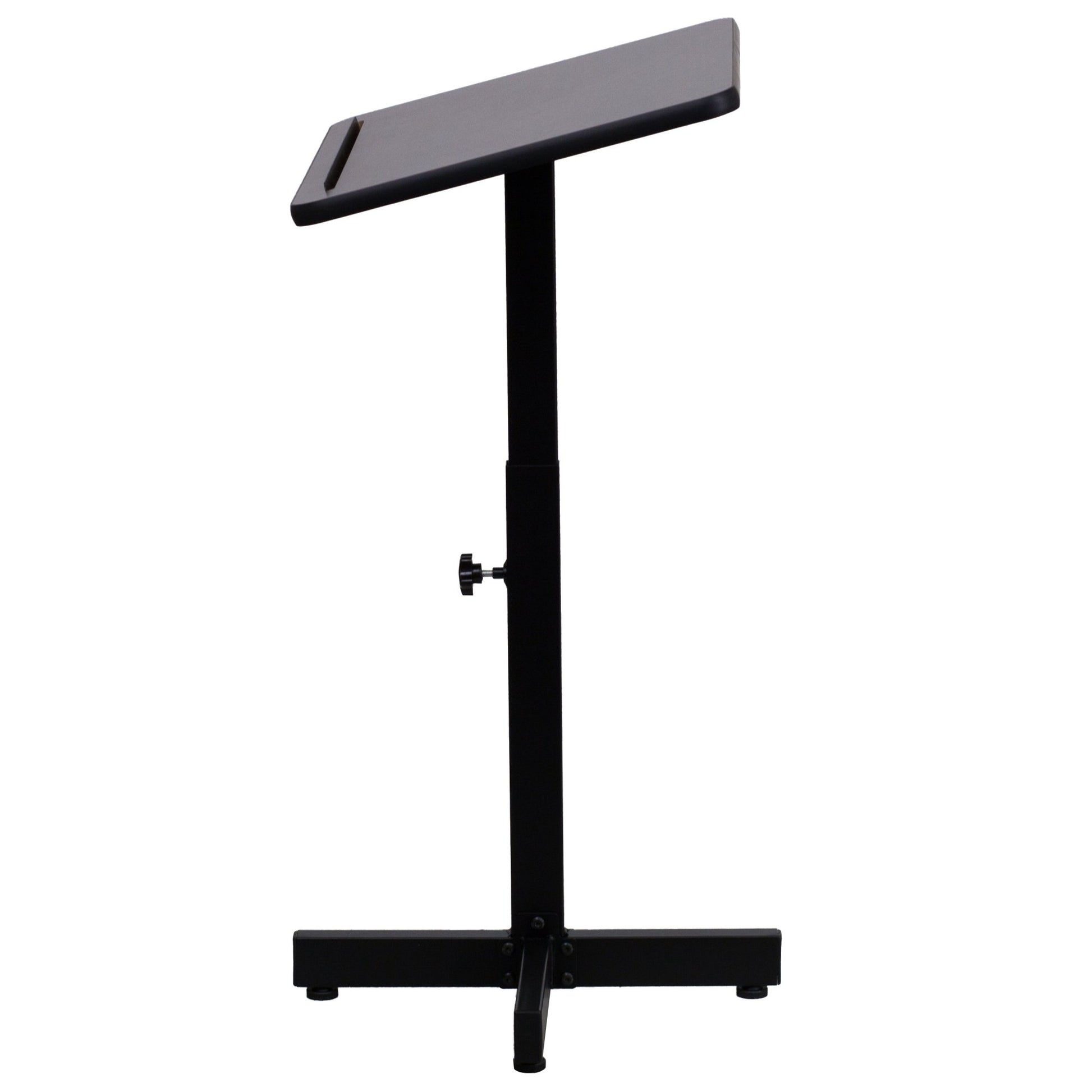 Mysta Adjustable Height Metal Lectern in Mahogany by Flash Furniture - SchoolOutlet