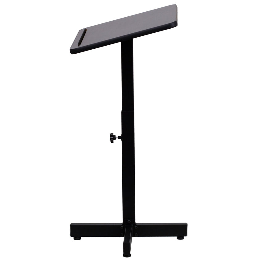 Mysta Adjustable Height Metal Lectern in Mahogany by Flash Furniture - SchoolOutlet