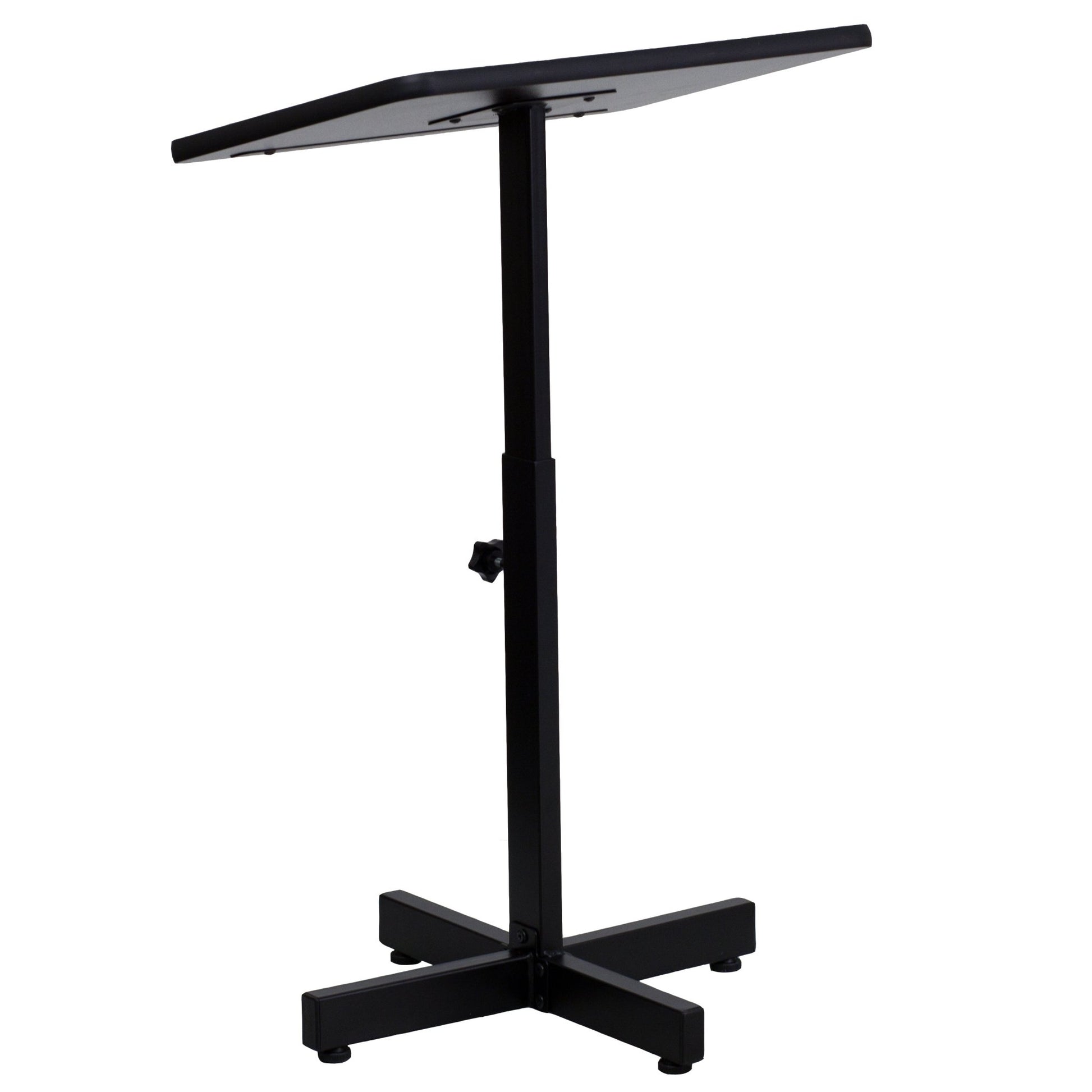 Mysta Adjustable Height Metal Lectern in Mahogany by Flash Furniture - SchoolOutlet