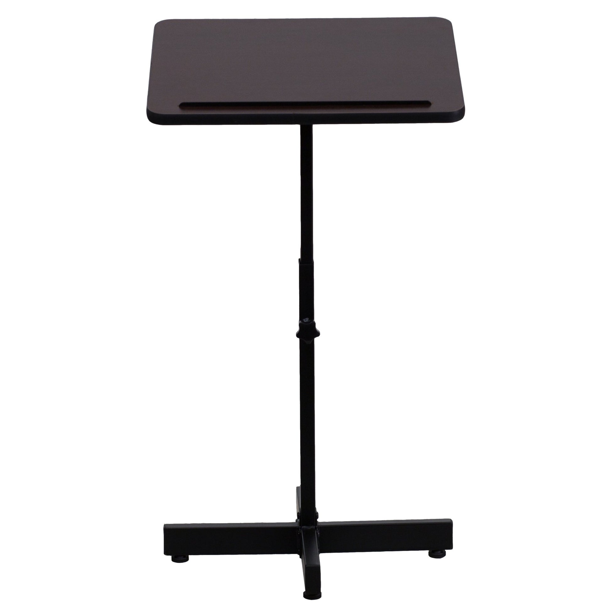 Mysta Adjustable Height Metal Lectern in Mahogany by Flash Furniture - SchoolOutlet