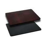 Glenbrook Rectangular Table Top 24'' x 30'' with Black or Mahogany Reversible Laminate Top by Flash Furniture - SchoolOutlet