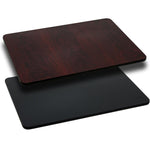 Glenbrook Rectangular Table Top 30'' x 60'' with Black or Mahogany Reversible Laminate Top by Flash Furniture - SchoolOutlet