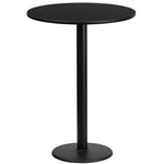 Stiles 24'' Round Hospitality Table with Laminate Top - Bar Height Table Base by Flash Furniture - SchoolOutlet