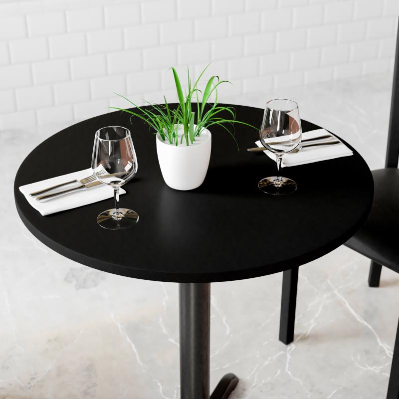 Glenbrook Round Table Top 24'' with Black or Mahogany Reversible Laminate Top by Flash Furniture - SchoolOutlet