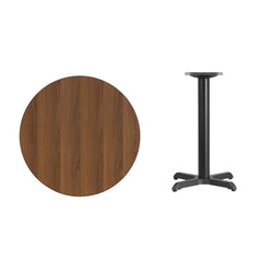 Graniss 30'' Round Hospitality Table with Laminate Top - Table Height Base by Flash Furniture