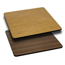 Glenbrook Square Table Top 30'' with Natural or Walnut Reversible Laminate Top by Flash Furniture