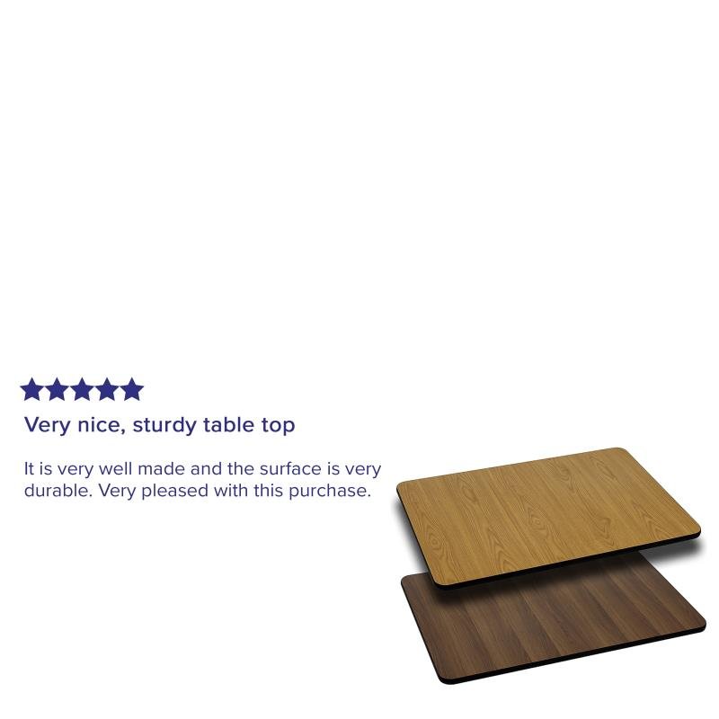Glenbrook Rectangular Table Top 30'' x 48'' with Natural or Walnut Reversible Laminate Top by Flash Furniture - SchoolOutlet