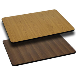 Glenbrook Rectangular Table Top 30'' x 60'' with Natural or Walnut Reversible Laminate Top by Flash Furniture