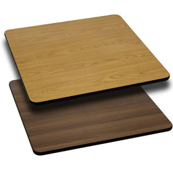 Glenbrook Square Table Top 42'' with Natural or Walnut Reversible Laminate Top by Flash Furniture