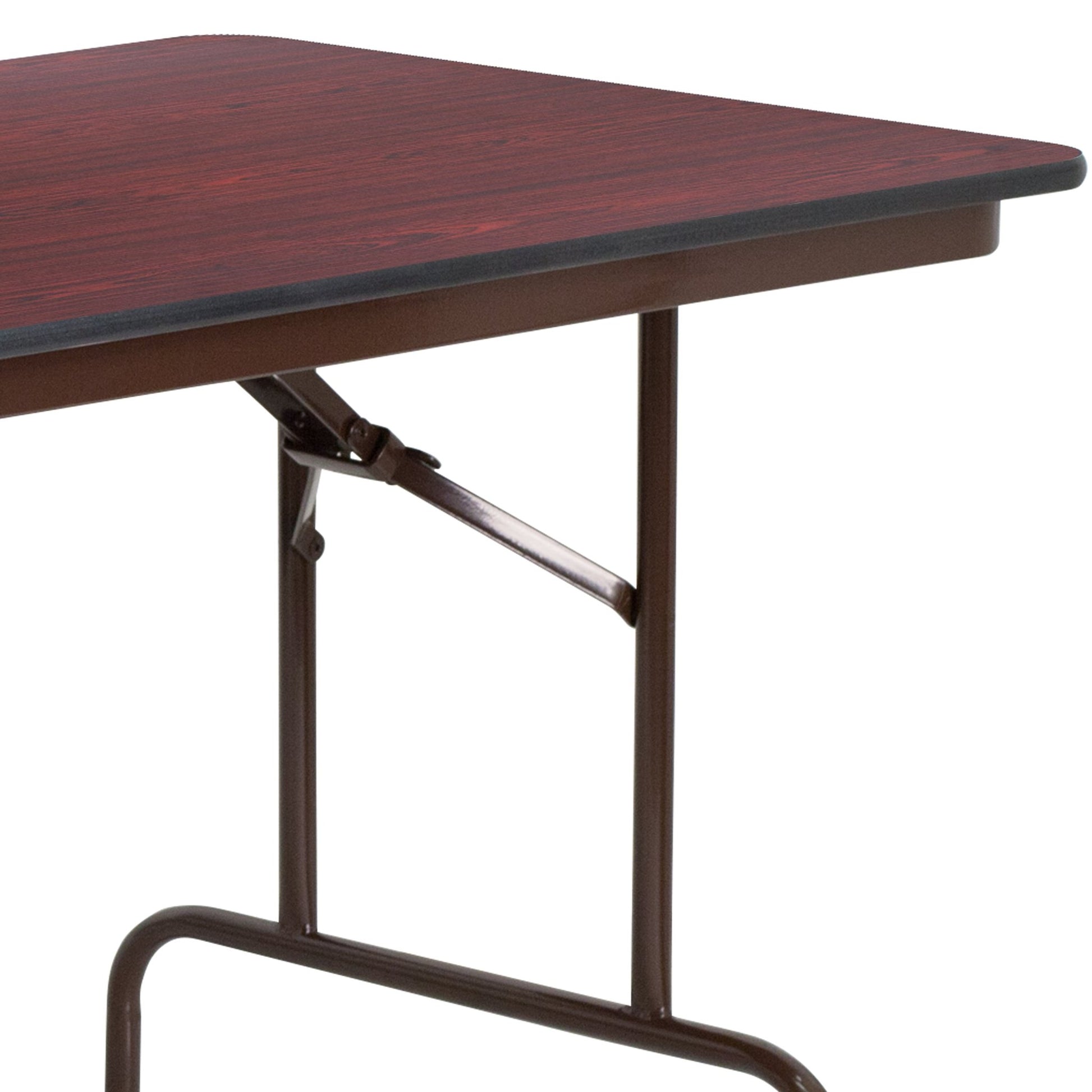 Floyd 6 - Foot Rectangular Banquet Folding Table with High Pressure Laminate Top in Mahogany (30"W x 72"D x 30"H) by Flash Furniture - SchoolOutlet