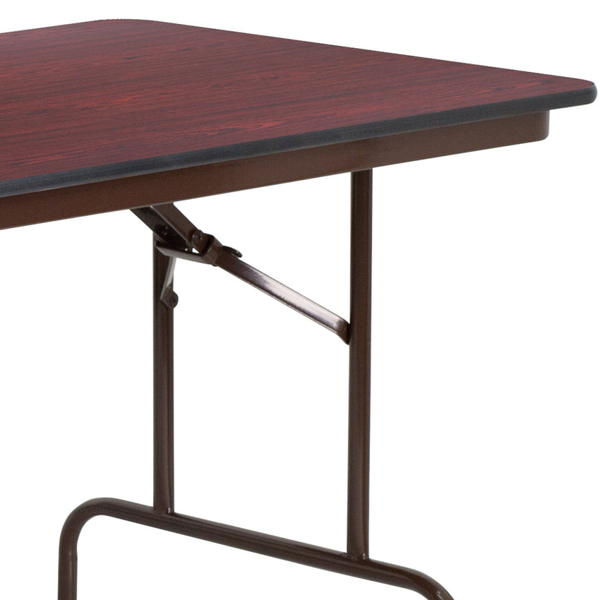 Floyd 6 - Foot Rectangular Banquet Folding Table with High Pressure Laminate Top in Mahogany (30"W x 72"D x 30"H) by Flash Furniture - SchoolOutlet