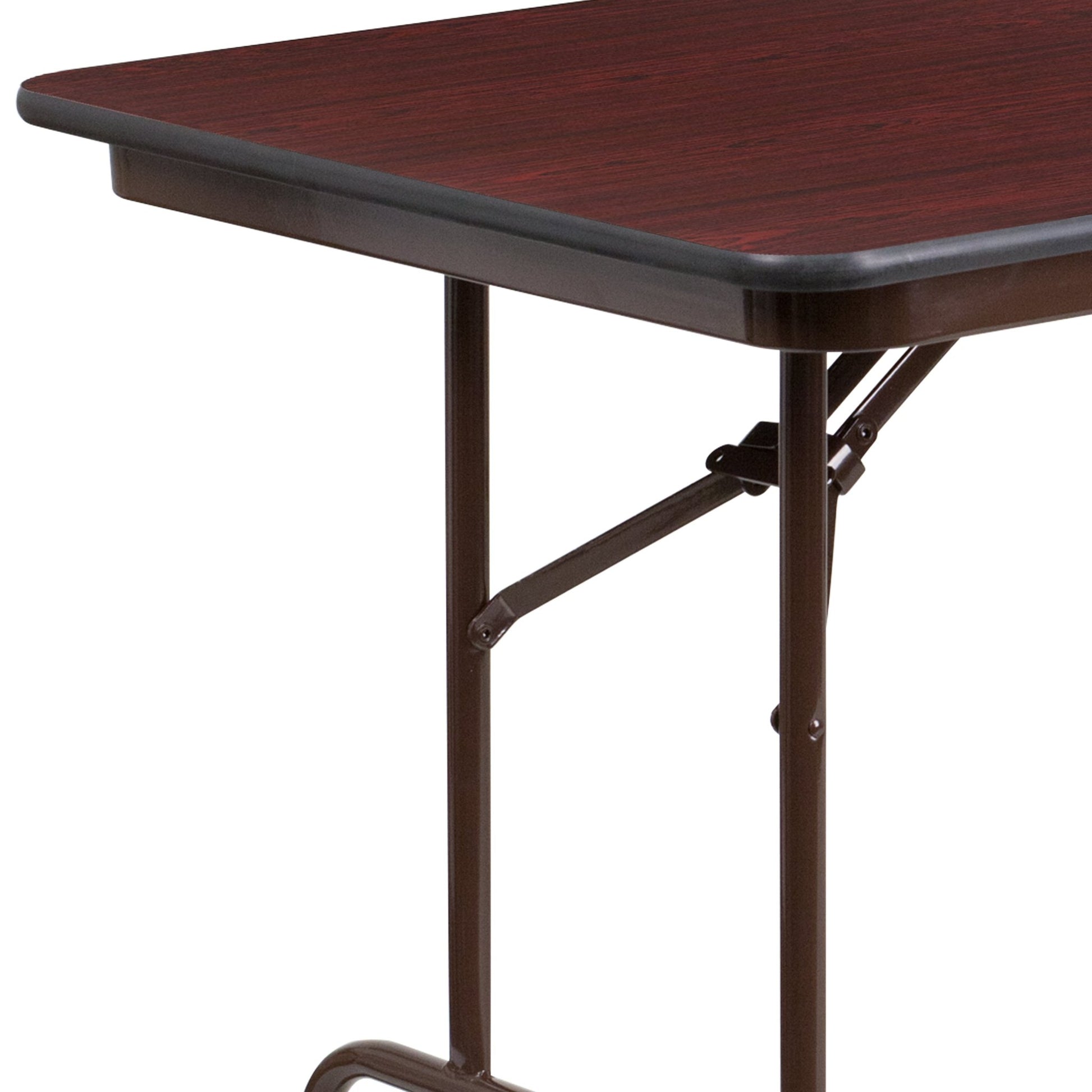 Floyd 6 - Foot Rectangular Banquet Folding Table with High Pressure Laminate Top in Mahogany (30"W x 72"D x 30"H) by Flash Furniture - SchoolOutlet