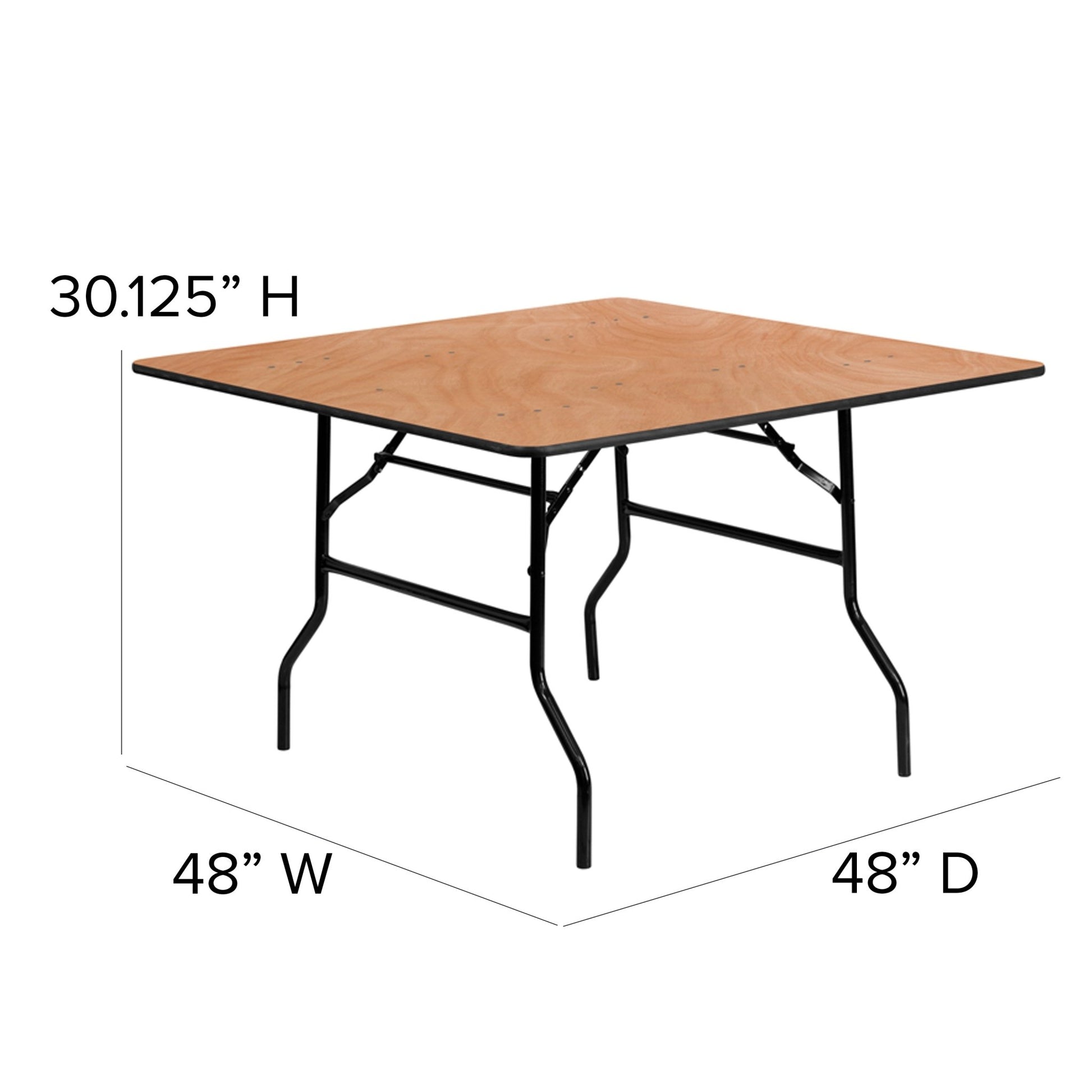 Gerry 4 - Foot Square Wood Folding Banquet Table by Flash Furniture - SchoolOutlet