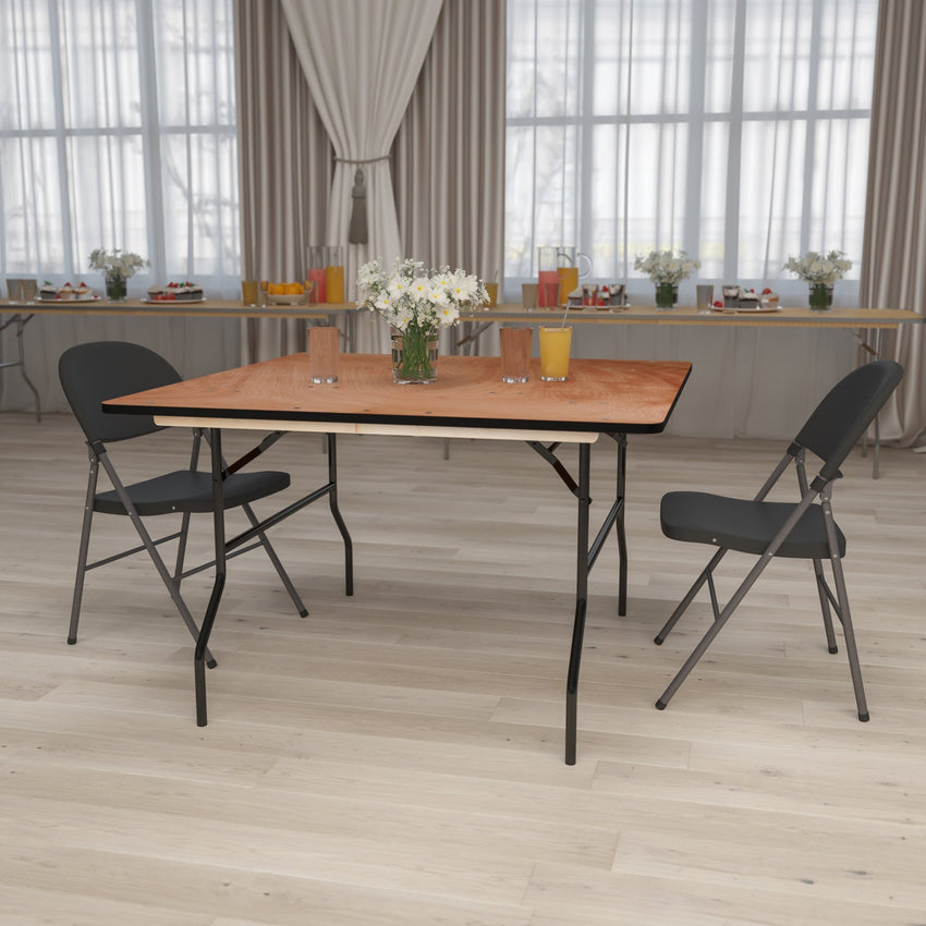 Gerry 4 - Foot Square Wood Folding Banquet Table by Flash Furniture - SchoolOutlet