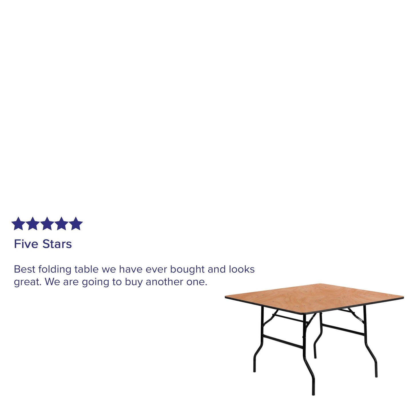 Gerry 4 - Foot Square Wood Folding Banquet Table by Flash Furniture - SchoolOutlet