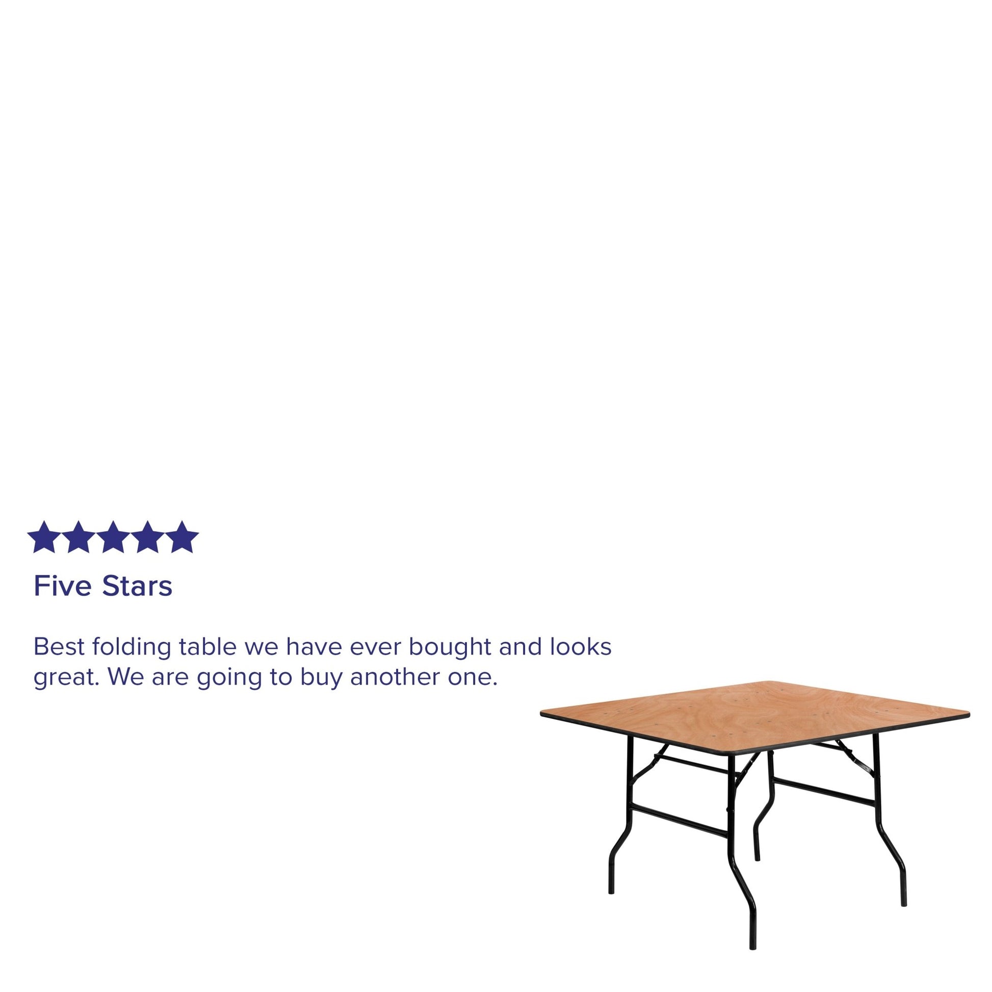Gerry 4 - Foot Square Wood Folding Banquet Table by Flash Furniture - SchoolOutlet