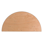 Furman 5 - Foot Half - Round Wood Folding Banquet Table by Flash Furniture - SchoolOutlet