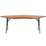 Ginny 7.25 ft. x 2.5 ft. Serpentine Wood Folding Banquet Table by Flash Furniture - SchoolOutlet