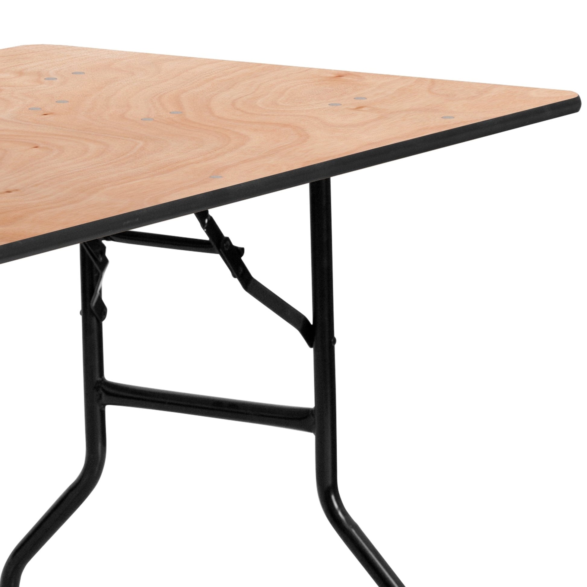 Gael 5 - Foot Rectangular Wood Folding Banquet Table with Clear Coated Finished Top by Flash Furniture - SchoolOutlet