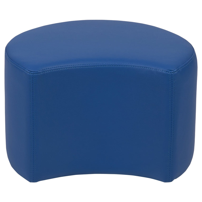 Flash Furniture Nicholas Soft Seating Flexible Moon Modular Ottoman for Classrooms and Daycares - 12" Seat Height - SchoolOutlet