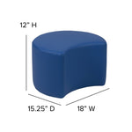 Flash Furniture Nicholas Soft Seating Flexible Moon Modular Ottoman for Classrooms and Daycares - 12