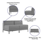 HERCULES Imagination Series 2 Piece Waiting Room LeatherSoft Lounge Set - Reception Bench by Flash Furniture - SchoolOutlet