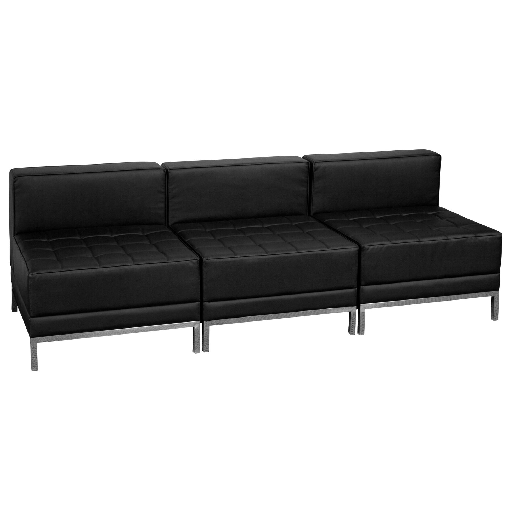 HERCULES Imagination Series 3 Piece Waiting Room LeatherSoft Lounge Set - Reception Bench by Flash Furniture - SchoolOutlet