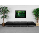 HERCULES Imagination Series Black LeatherSoft Ottomans - Four Seat Bench by Flash Furniture - SchoolOutlet