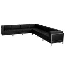 HERCULES Imagination Series Black LeatherSoft Sectional Configuration, 7 Pieces by Flash Furniture