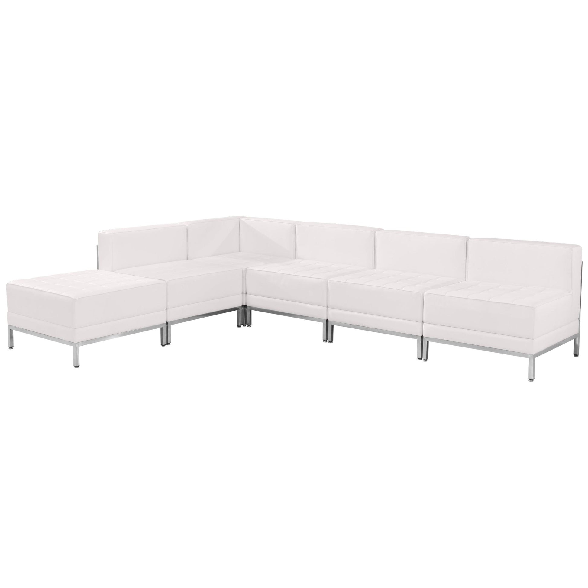HERCULES Imagination Series LeatherSoft Sectional Configuration, 6 Pieces by Flash Furniture - SchoolOutlet