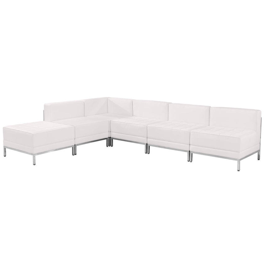 HERCULES Imagination Series LeatherSoft Sectional Configuration, 6 Pieces by Flash Furniture - SchoolOutlet